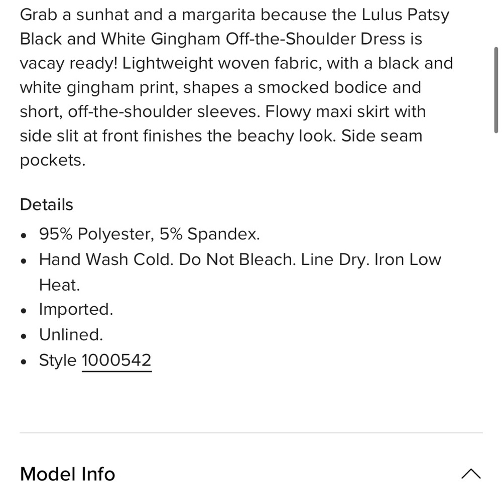 Lulu’s Patsy Gingham Off-Shoulder Dress Medium - image 8